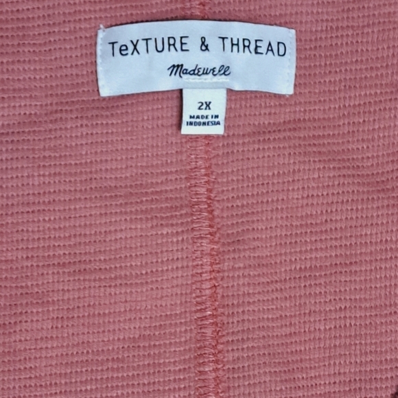 Madewell Texture & Thread Vest With Buttons And Tie  Size 2X - Picture 4 of 5